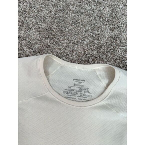Patagonia Women’s XS Capilene Baselayer Midweight Crew Long Sleeve Tee Off White - Picture 4 of 10